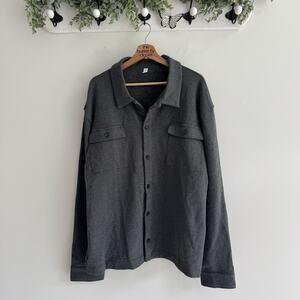 Men’s P’tula Grey Button Down Shacket XL AS